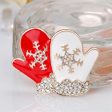 Cubic Zirconia & 18K Gold-Plated Mittens Brooch Discount