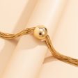 18K Gold-Plated Ball Mutli-Chain Collar Necklace Necklace Fashion