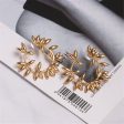 18K Gold-Plated Botany Circle Cluster Stud Earrings Discount