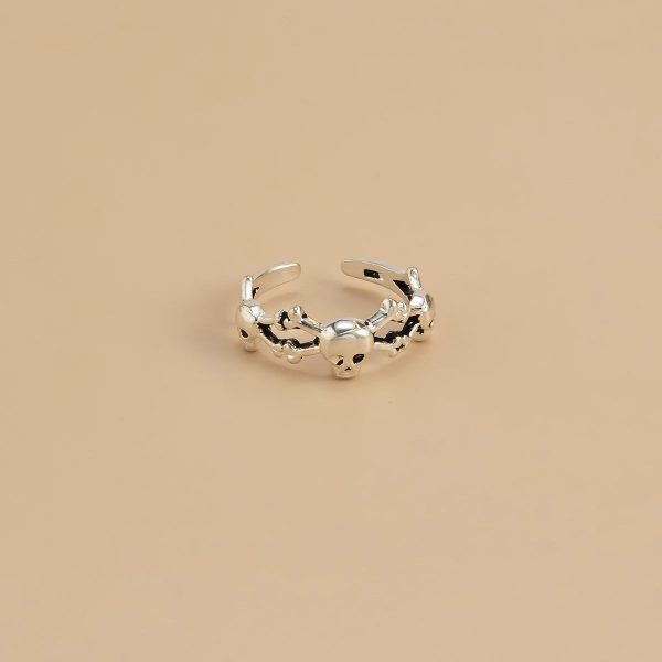 Silver-Plated Skull Spider Open Toe Ring Online