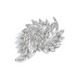 Clear Crystal & Cubic Zirconia Botanical Brooch Cheap