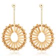 Wood & 18K Gold-Plated Beaded Wheel Drop Earrings Online Hot Sale