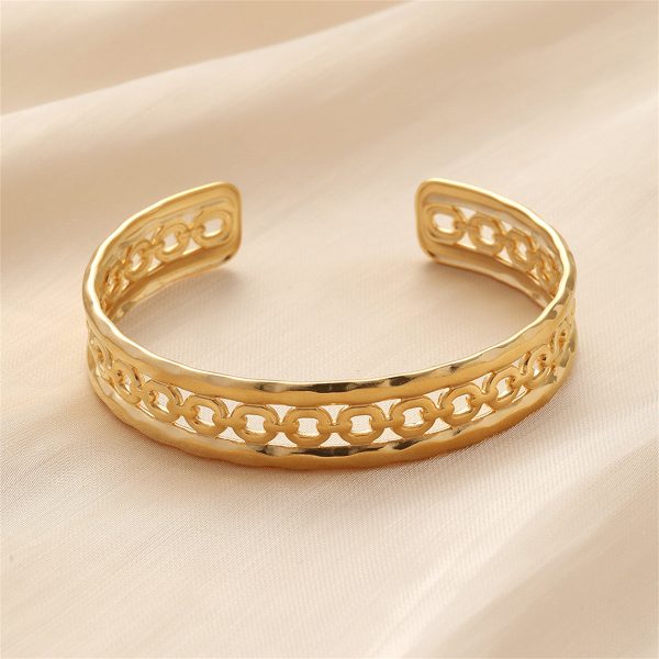 18K Gold-Plated Cable Cuff Sale