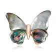 Abalone & Silver-Plated Butterfly Brooch Online