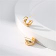 White Enamel & 18K Gold-Plated Stars Huggie Earring Cheap