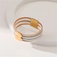 White Polystyrene & 18K Gold-Plated Pea Layered Bracelet Hot on Sale