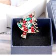 Colored Cubic Zirconia & Crystal Christmas Tree Brooch Online Sale