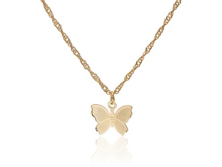 18K Gold-Plated Butterfly Choker Necklace Online Hot Sale