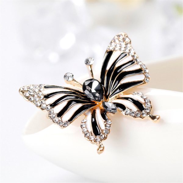 Crystal & Cubic Zirconia Butterfly Brooch Fashion