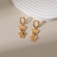 18K Gold-Plated Bear Huggie Earrings Online now