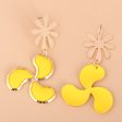 Yellow Enamel & 18K Gold-Plated Leaf Drop Earrings Hot on Sale