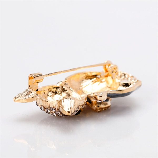 Cubic Zirconia & 18K Gold-Plated Kitty Brooch Hot on Sale