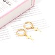 18K Gold-Plated Cross Huggie Earrings For Discount