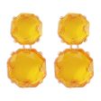 Yellow Crystal & 18K Gold-Plated Octagon Drop Earrings Online