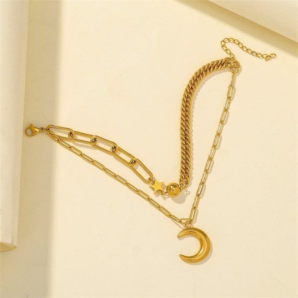 18K Gold-Plated Celestial Layered Bracelet Hot on Sale