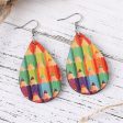 Red & Blue Pencil Teardrop Earrings Online Hot Sale