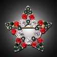 Cubic Zirconia & 18K Gold-Plated Hollow Star Brooch Hot on Sale