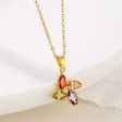 Purple Multicolor Crystal & 18K Gold-Plated Pendant Necklace Supply