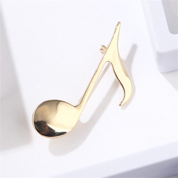 18K Gold-Plated Musical Note Brooch Cheap