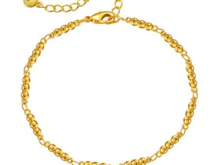 18K Gold-Plated Beaded Bracelet Hot on Sale