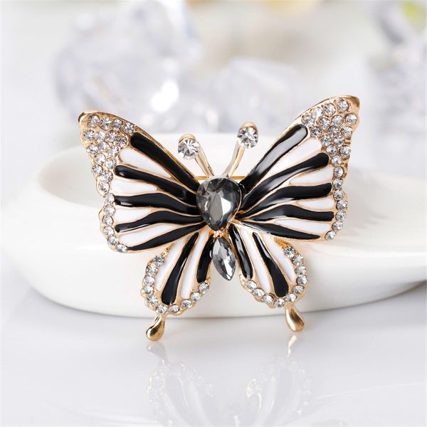 Crystal & Cubic Zirconia Butterfly Brooch Fashion