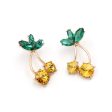 Yellow & Green Cherry Drop Earrings Hot on Sale