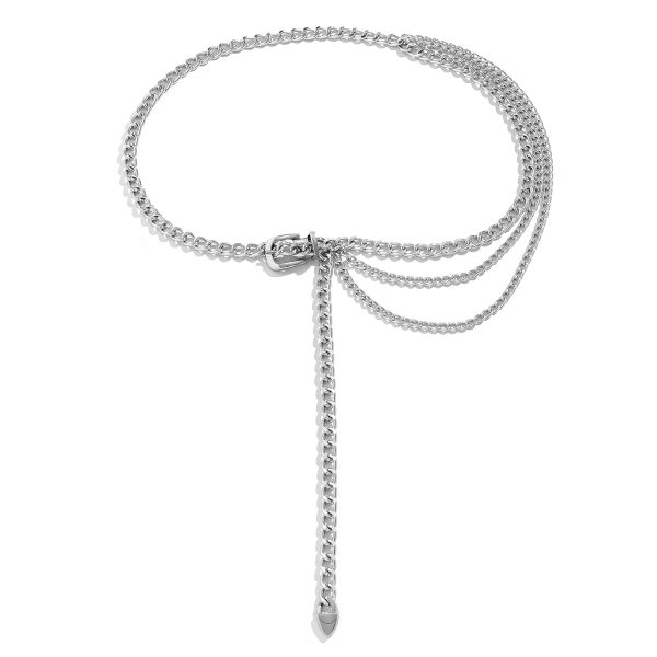 Silver-Plated Layered Lariat Waist Chain Online Hot Sale