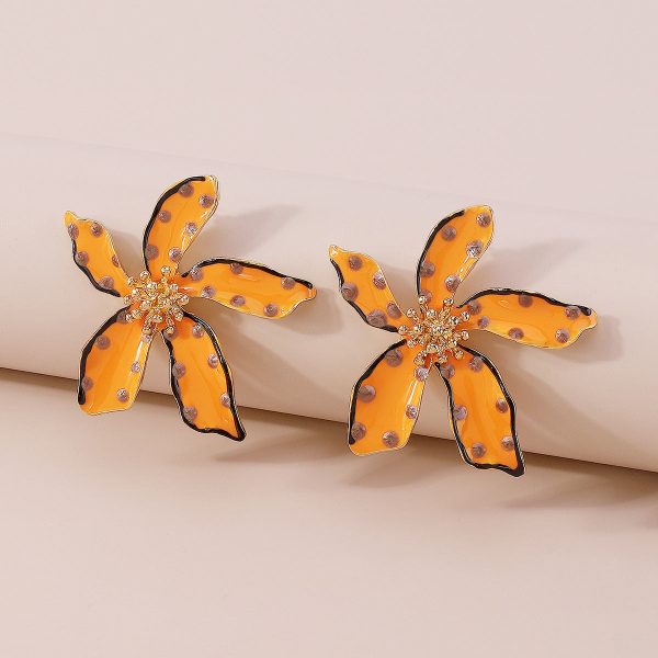 Yellow Enamel & 18K Gold-Plated Spot Flower Stud Earrings Hot on Sale