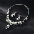 Pearl & Cubic Zirconia Branch Statement Necklace Set For Discount