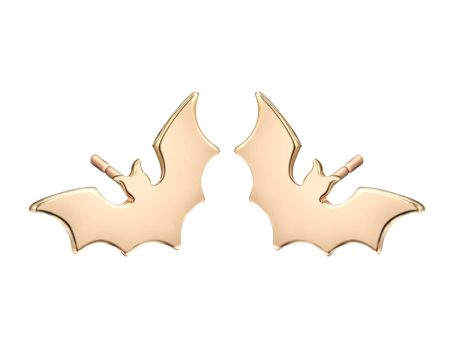 18K Gold-Plated Bat Stud Earrings Online now