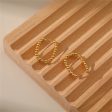 18K Gold-Plated Beaded U-Shaped Huggie Earrings Cheap