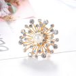 Clear Cubic Zirconia & Pearl 18K Gold-Plated Firework Brooch Online