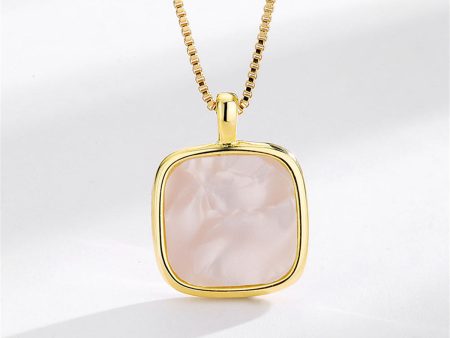 Shell & 18K Gold-Plated Square Pendant Necklace Online