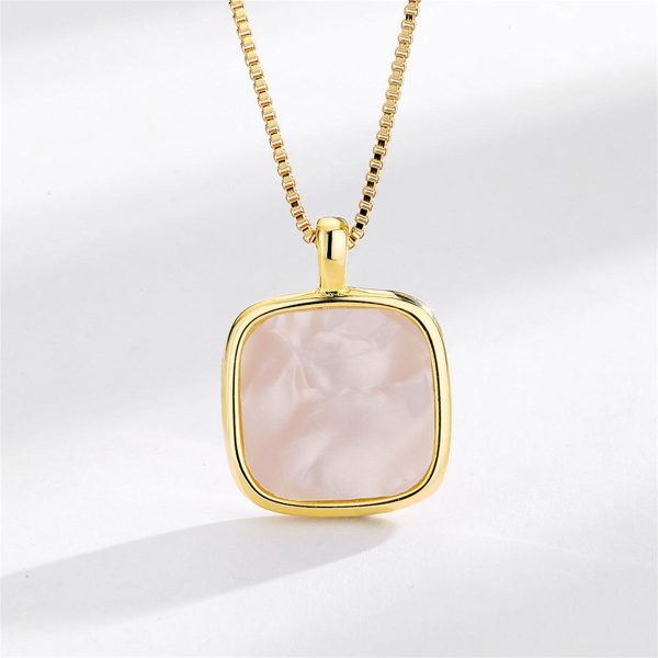 Shell & 18K Gold-Plated Square Pendant Necklace Online