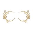 18K Gold-Plated Butterfly Hoop Earrings For Sale