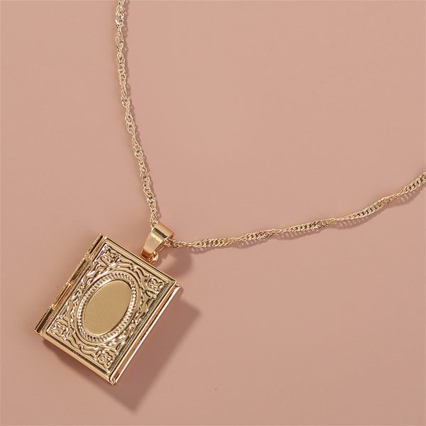 18K Gold-Plated Book Locket Hot on Sale