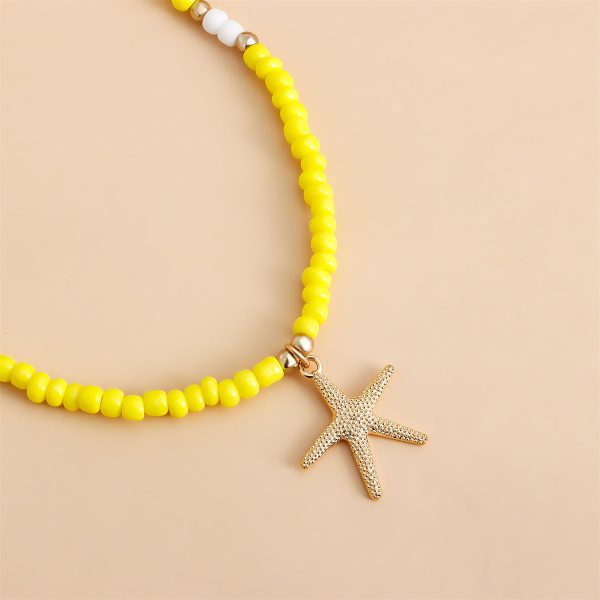 Yellow Howlite & 18K Gold-Plated Starfish Pendant Necklace Hot on Sale