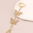 18K Gold-Plated Butterfly Wrist-To-Ring Bracelet For Cheap