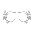 Silver-Plated Butterfly Hoop Earrings Cheap