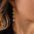 Yellow Enamel & 18K Gold-Plated Linked Mums Drop Earring Sale