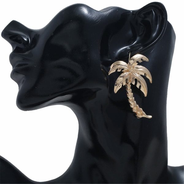 18K Gold-Plated Coconut Tree Drop Earrings Online Sale