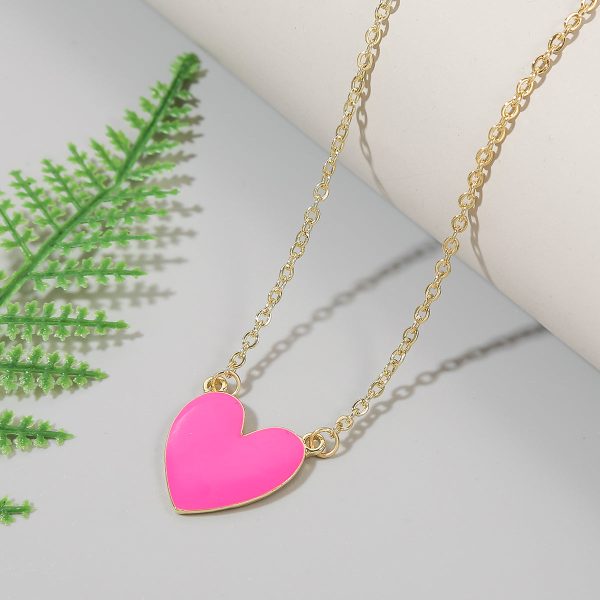 Rose Enamel & 18K Gold-Plated Heart Pendant Necklace Online now