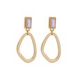 Resin & 18K Gold-Plated Open Abstract Shape Drop Earrings Supply