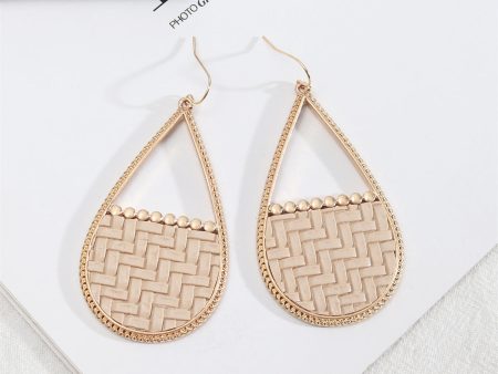 Polyurethane & 18K Gold-Plated Woven Openwork Teardrop Earrings Online Hot Sale