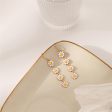 White Enamel & 18K Gold-Plated Linked Mums Drop Earring Supply