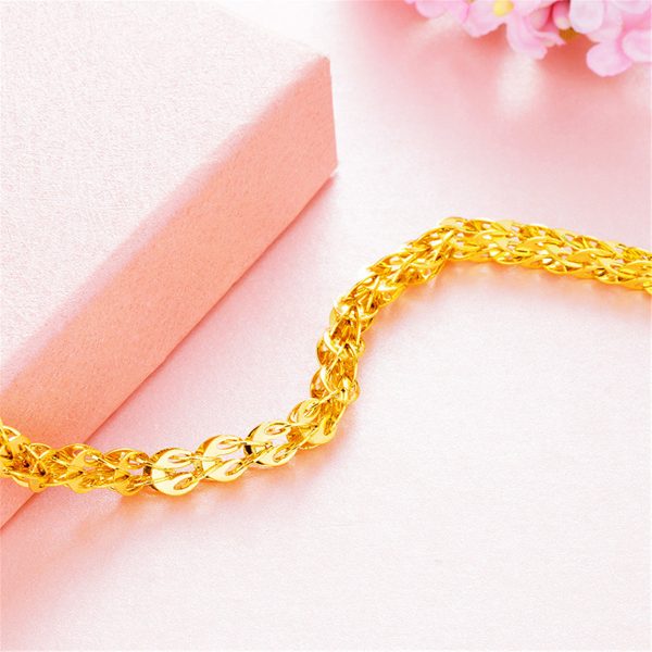 18K Gold-Plated Byzantine Chain Bracelet Discount