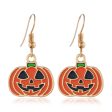 Orange Enamel & 18K Gold-Plated Pumpkin Drop Earrings & Pendant Necklace Set on Sale