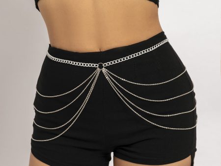 Silver-Plated Layered Waist Chain Sale