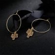 18K Gold-Plated Cactus Hoop Earrings For Discount