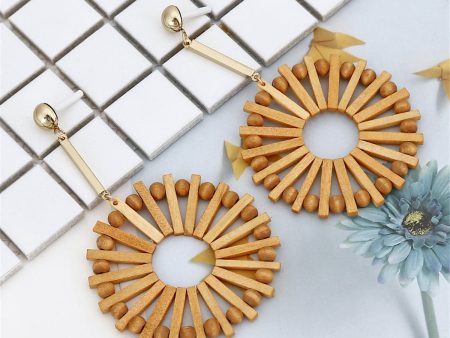 Wood & 18K Gold-Plated Beaded Wheel Drop Earrings Online Hot Sale